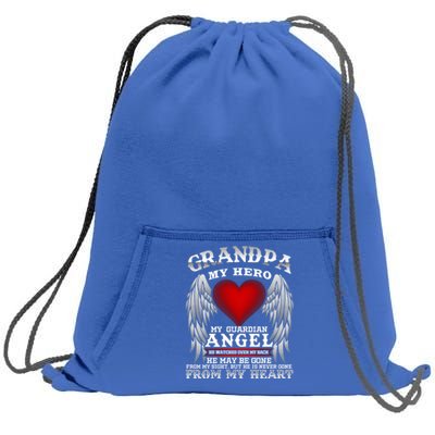 My Guardian Angel Grandpa! Repass In Remembrance Gift Sweatshirt Cinch Pack Bag