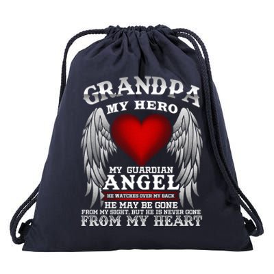 My Guardian Angel Grandpa! Repass In Remembrance Gift Drawstring Bag