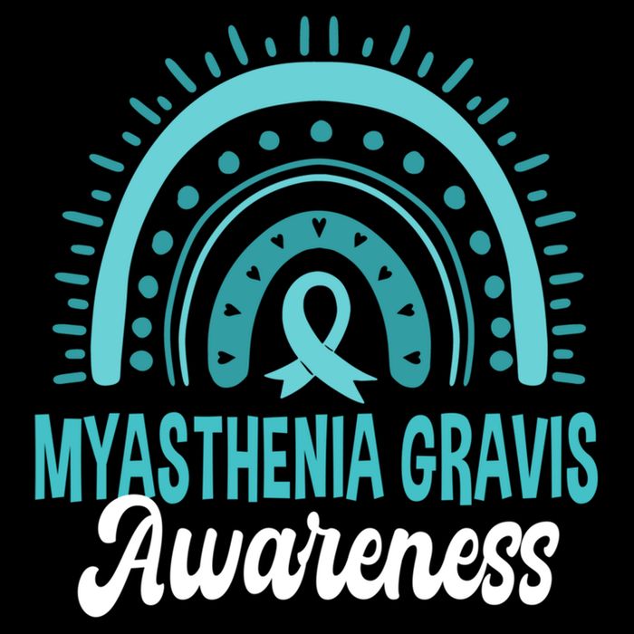 Myasthenia Gravis Awareness Boho Rainbow Wear Teal Ribbon Meaningful Gift Cooling Performance Crew T-Shirt