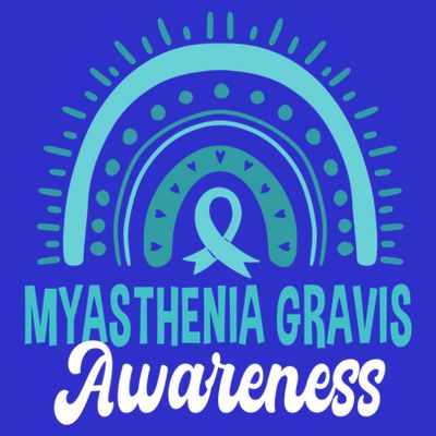 Myasthenia Gravis Awareness Boho Rainbow Wear Teal Ribbon Meaningful Gift T-Shirt