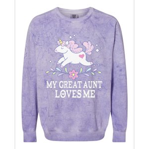 My Great Aunt Loves Me Grand Niece Unicorn Colorblast Crewneck Sweatshirt