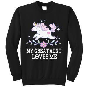 My Great Aunt Loves Me Grand Niece Unicorn Sweatshirt