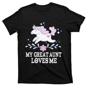 My Great Aunt Loves Me Grand Niece Unicorn T-Shirt