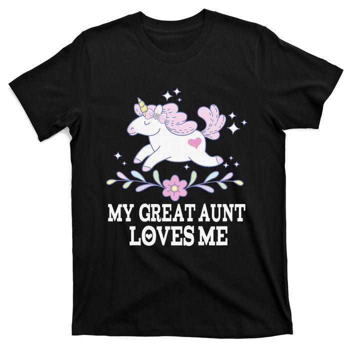 My Great Aunt Loves Me Grand Niece Unicorn T-Shirt