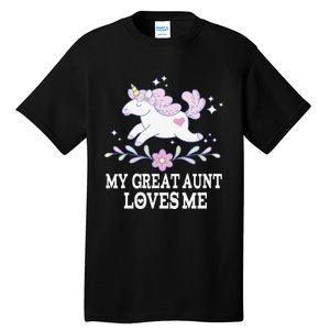 My Great Aunt Loves Me Grand Niece Unicorn Tall T-Shirt