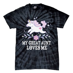 My Great Aunt Loves Me Grand Niece Unicorn Tie-Dye T-Shirt