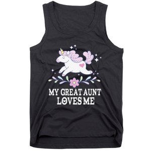 My Great Aunt Loves Me Grand Niece Unicorn Tank Top