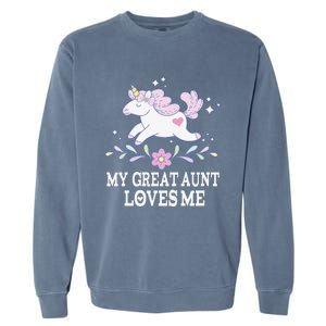 My Great Aunt Loves Me Grand Niece Unicorn Garment-Dyed Sweatshirt