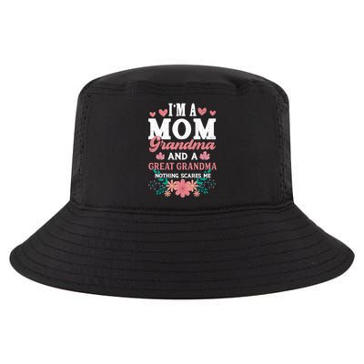 Mom Grandma And Great Grandma Fun Grandmother Nana Graphic Funny Gift Cool Comfort Performance Bucket Hat