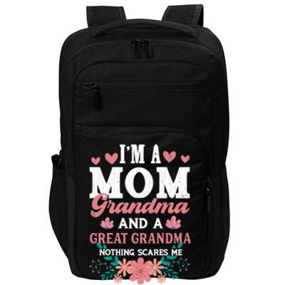 Mom Grandma And Great Grandma Fun Grandmother Nana Graphic Funny Gift Impact Tech Backpack