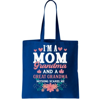 Mom Grandma And Great Grandma Fun Grandmother Nana Graphic Funny Gift Tote Bag