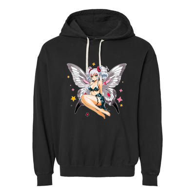 Moth Girl Anime Cute Giant Monster Kawaii Anime Garment-Dyed Fleece Hoodie
