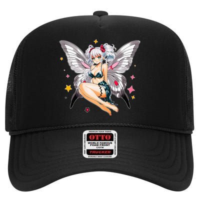 Moth Girl Anime Cute Giant Monster Kawaii Anime High Crown Mesh Back Trucker Hat