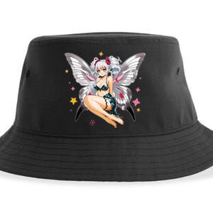 Moth Girl Anime Cute Giant Monster Kawaii Anime Sustainable Bucket Hat