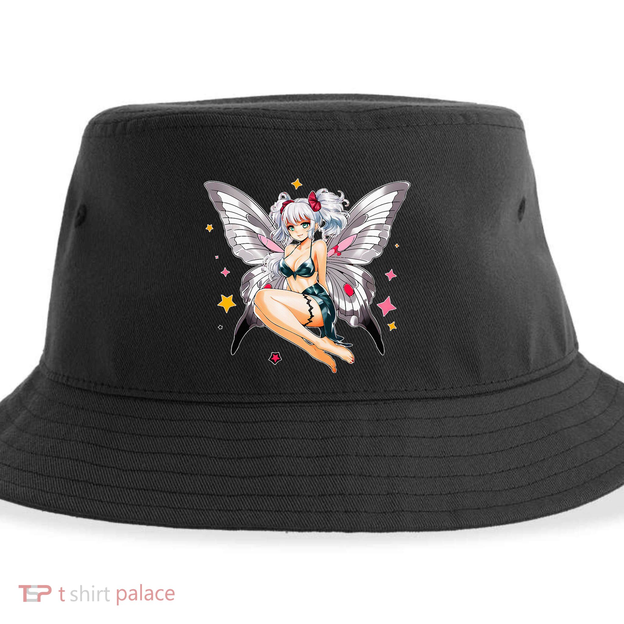 Moth Girl Anime Cute Giant Monster Kawaii Anime Sustainable Bucket Hat
