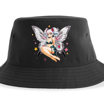 Moth Girl Anime Cute Giant Monster Kawaii Anime Sustainable Bucket Hat