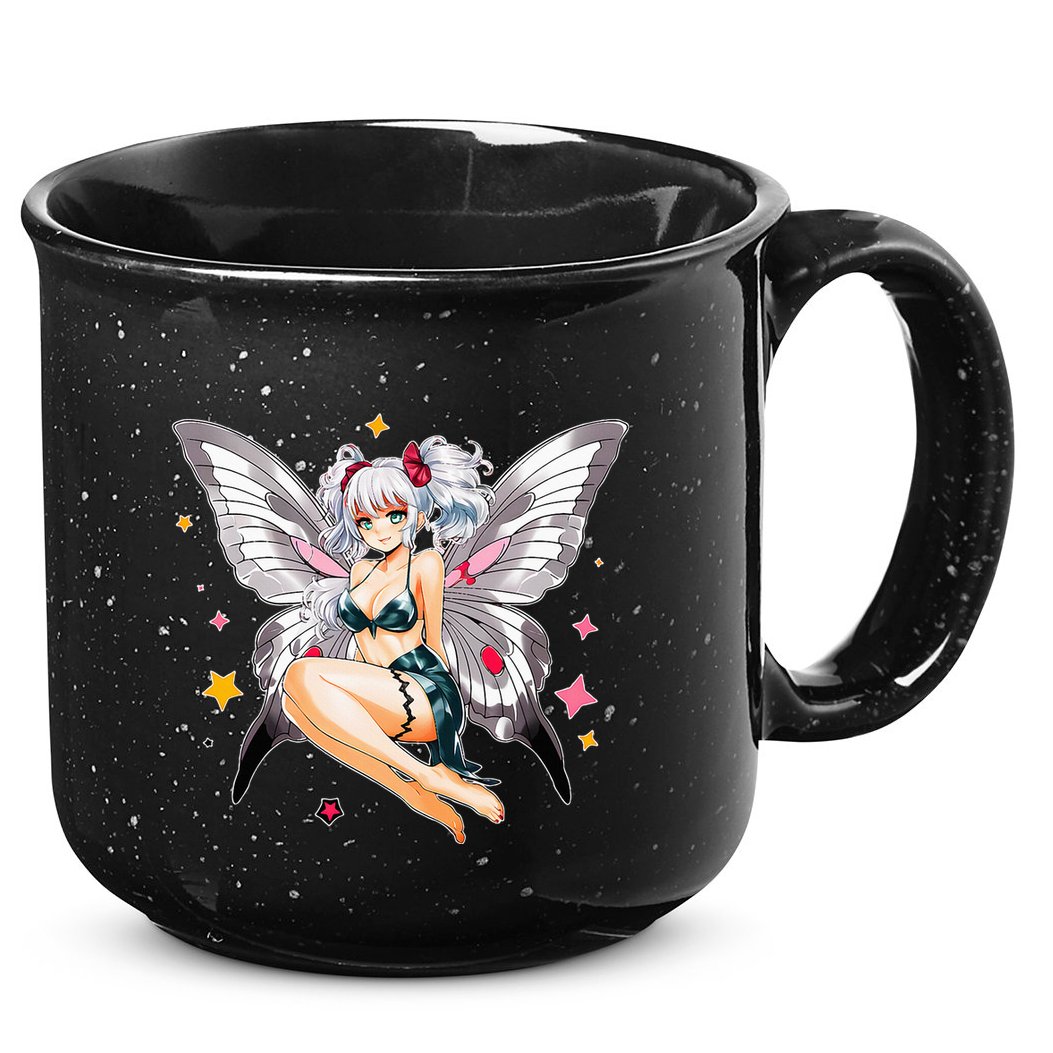 Moth Girl Anime Cute Giant Monster Kawaii Anime 15oz Campfire Ceramic Mug