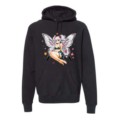 Moth Girl Anime Cute Giant Monster Kawaii Anime Premium Hoodie