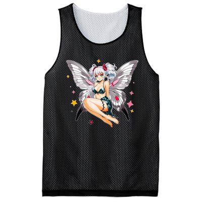 Moth Girl Anime Cute Giant Monster Kawaii Anime Mesh Reversible Basketball Jersey Tank