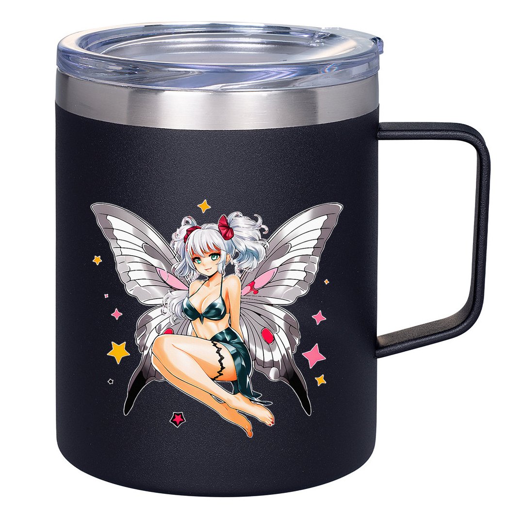 Moth Girl Anime Cute Giant Monster Kawaii Anime 12oz Stainless Steel Coffee Mug