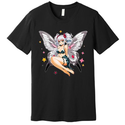 Moth Girl Anime Cute Giant Monster Kawaii Anime Premium T-Shirt