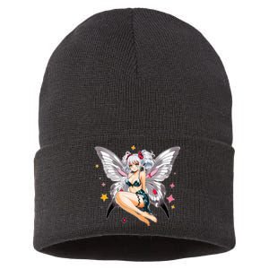 Moth Girl Anime Cute Giant Monster Kawaii Anime Sustainable Knit Beanie