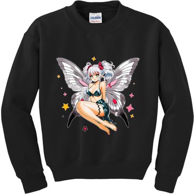 Moth Girl Anime Cute Giant Monster Kawaii Anime Kids Sweatshirt