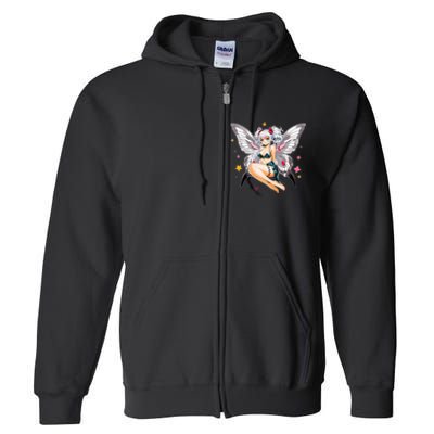 Moth Girl Anime Cute Giant Monster Kawaii Anime Full Zip Hoodie