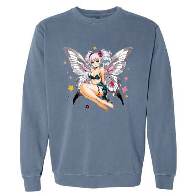 Moth Girl Anime Cute Giant Monster Kawaii Anime Garment-Dyed Sweatshirt