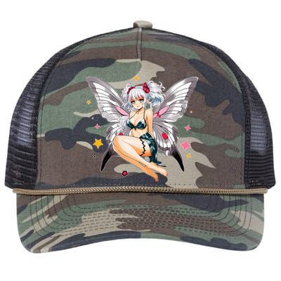 Moth Girl Anime Cute Giant Monster Kawaii Anime Retro Rope Trucker Hat Cap