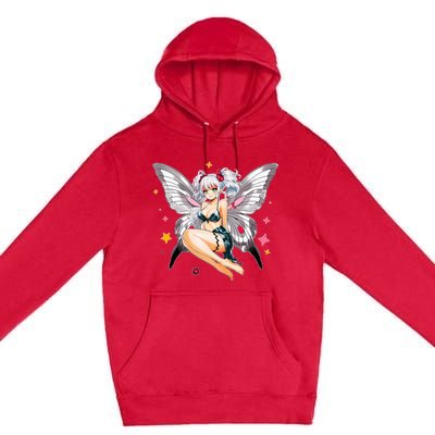 Moth Girl Anime Cute Giant Monster Kawaii Anime Premium Pullover Hoodie