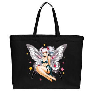 Moth Girl Anime Cute Giant Monster Kawaii Anime Cotton Canvas Jumbo Tote