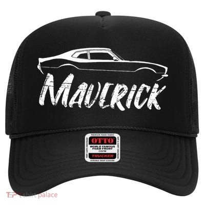Maverick Grabber American Muscle Car Classic High Crown Mesh Back Trucker Hat