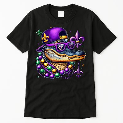 Mardi Gras Alligator Mardigator Crocodile Tall T-Shirt