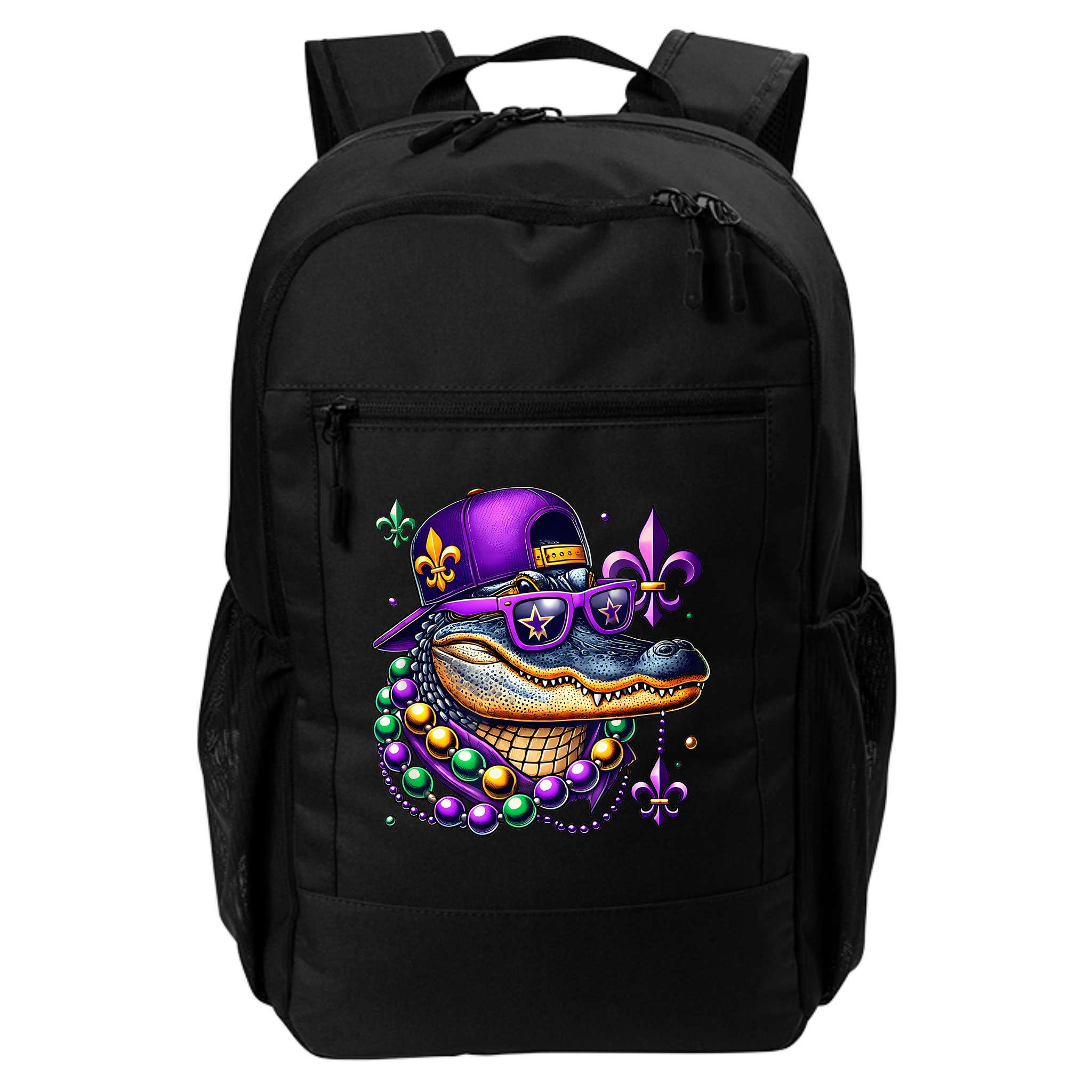 Mardi Gras Alligator Mardigator Crocodile Backpack