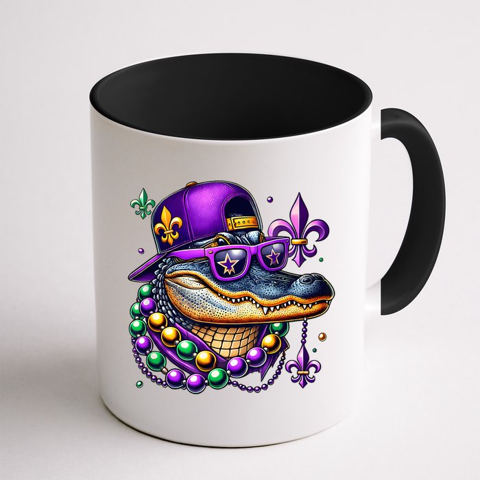 Mardi Gras Alligator Mardigator Crocodile Mug