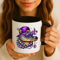 Mardi Gras Alligator Mardigator Crocodile Mug