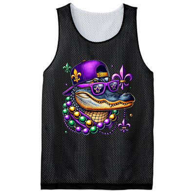 Mardi Gras Alligator Mardigator Crocodile Mesh Reversible Basketball Jersey Tank