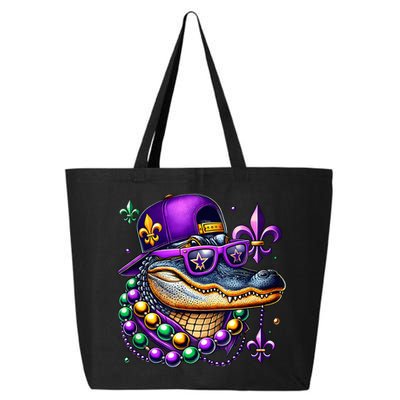 Mardi Gras Alligator Mardigator Crocodile 25L Jumbo Tote