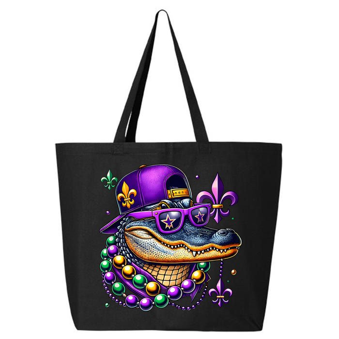 Mardi Gras Alligator Mardigator Crocodile 25L Jumbo Tote