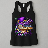 Mardi Gras Alligator Mardigator Crocodile Womens Tank Top