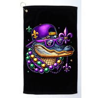 Mardi Gras Alligator Mardigator Crocodile Golf Towel