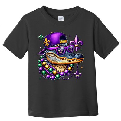 Mardi Gras Alligator Mardigator Crocodile Toddler T-Shirt