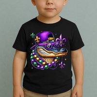 Mardi Gras Alligator Mardigator Crocodile Toddler T-Shirt