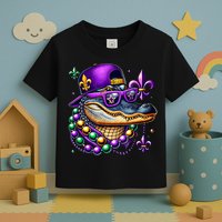 Mardi Gras Alligator Mardigator Crocodile Toddler T-Shirt