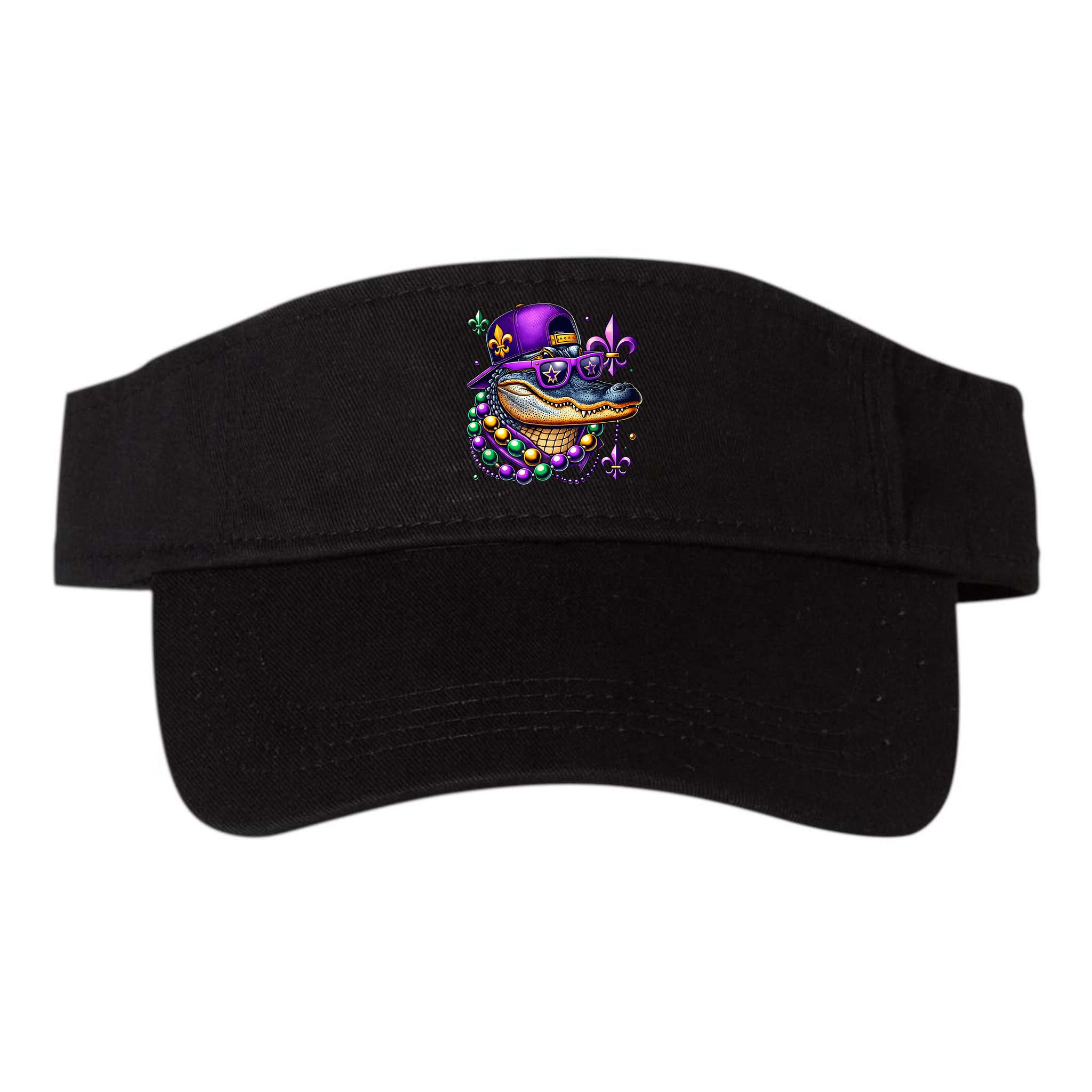Mardi Gras Alligator Mardigator Crocodile Visor