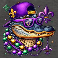 Mardi Gras Alligator Mardigator Crocodile Vector Backpack