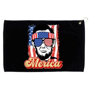 Merica Gift Ann Arbor Trump Lincoln 4th Of July Merica Great Gift Grommeted Golf Towel