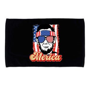 Merica Gift Ann Arbor Trump Lincoln 4th Of July Merica Great Gift Microfiber Hand Towel