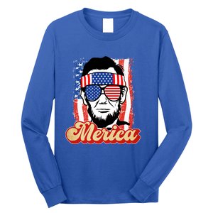 Merica Gift Ann Arbor Trump Lincoln 4th Of July Merica Great Gift Long Sleeve Shirt